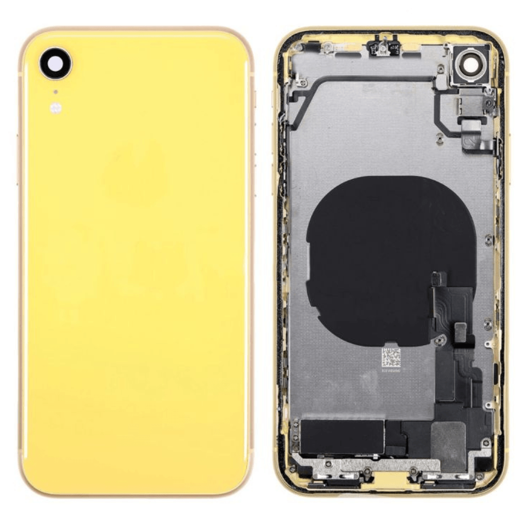 Back Housing With SIM Card Tray & Side Keys & Power + Volume Flex Cable for iPhone XR(YELLOW) - Best Cell Phone Parts Distributor in Canada, Parts Source Back Housing With SIM Card Tray & Side Keys & Power + Volume Flex Cable for iPhone XR(YELLOW) - Best Cell Phone Parts Distributor in Canada, Parts Source